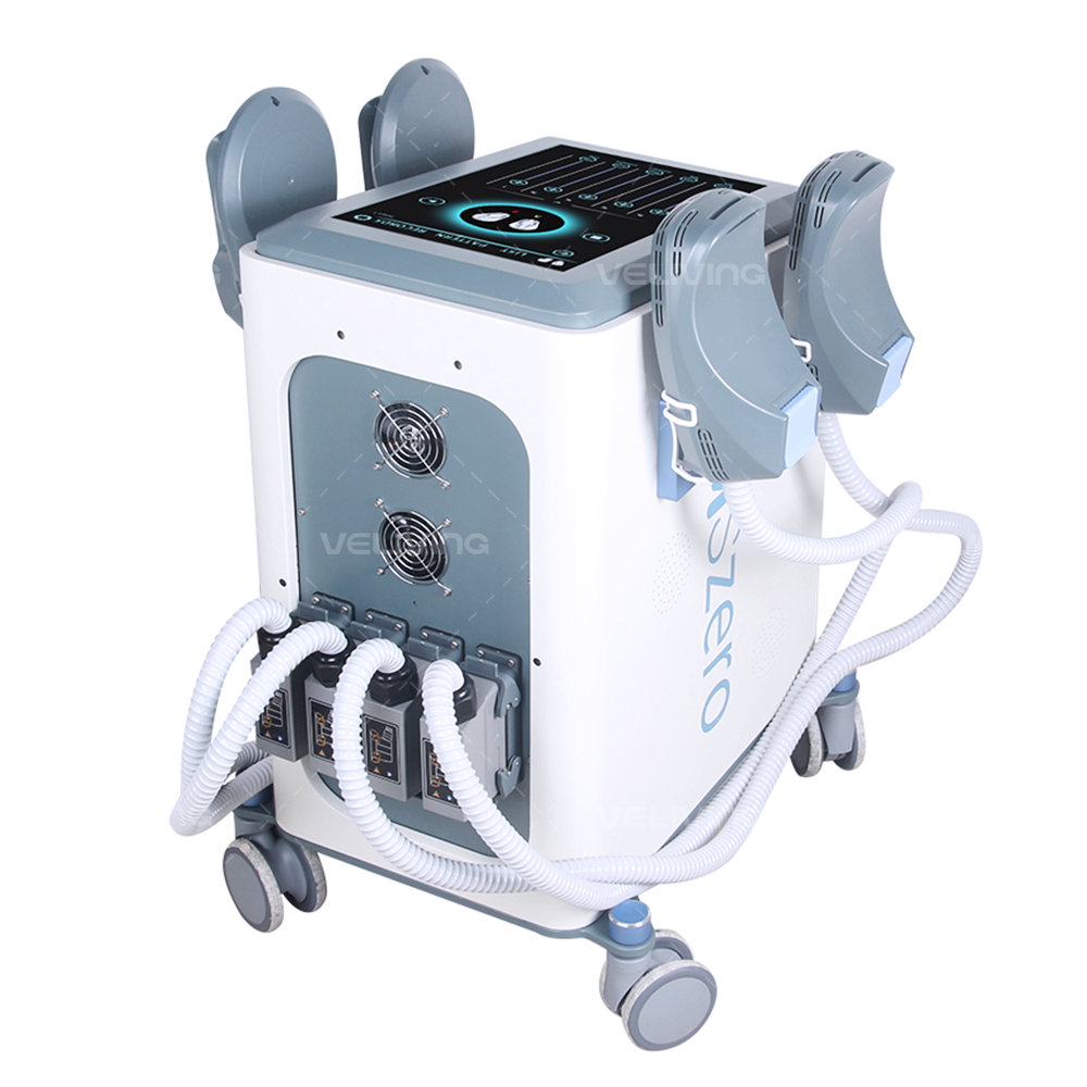 4 Handles 12 Tesla Sculpt Machine Muscle Stimulator Massager EMS High Frequency Fat Reduction Machine