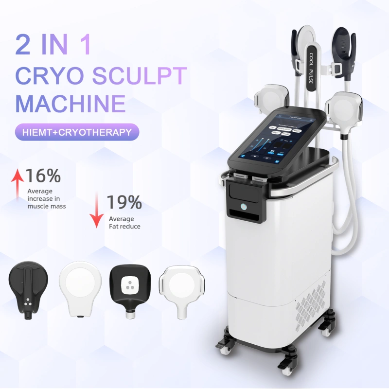 Newest 2 IN 1 Coolpulse EM Body Sculpting Fat Freezing Machine