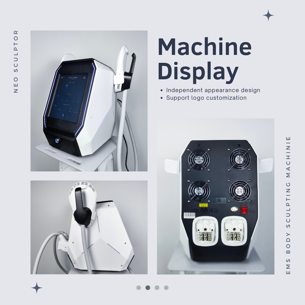 USA Stock Factory Price 2 RF Handle EMS Body Sculpting Machine Professional For Muscle Building Fat Reduction
