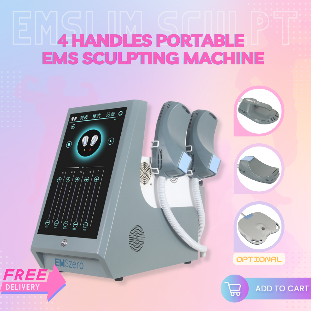 Portable 4 Handle EMslim Neo Portable Belly Fat Reducing Muscle Stimulation Body Sculpting Machine