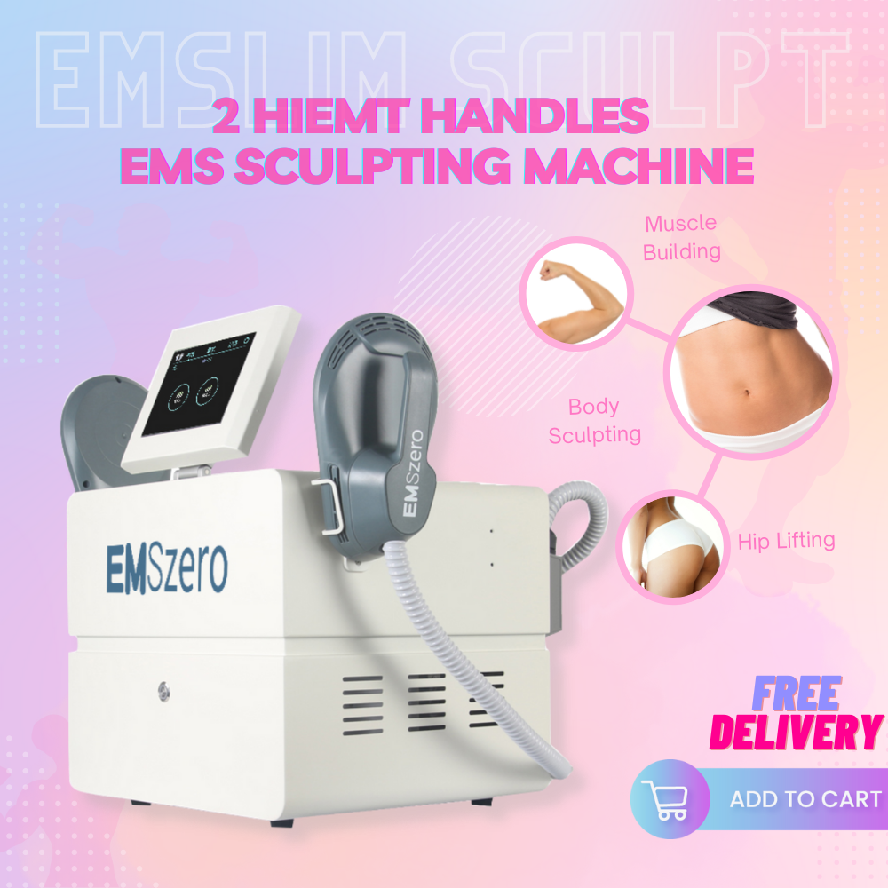 Professional Muscle Stimulator 2 Handles EM Sculpting Machine For Sale With 1 year Warranty