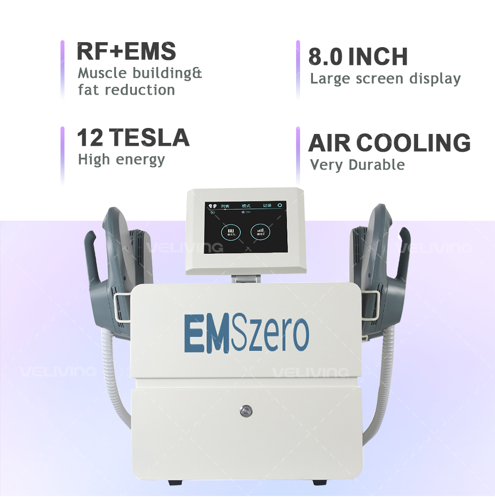 Portable 4 Handles Muscle Stimulator 12 Tesla Body Slimming Muscle Sculpting Machine For Sale Usa