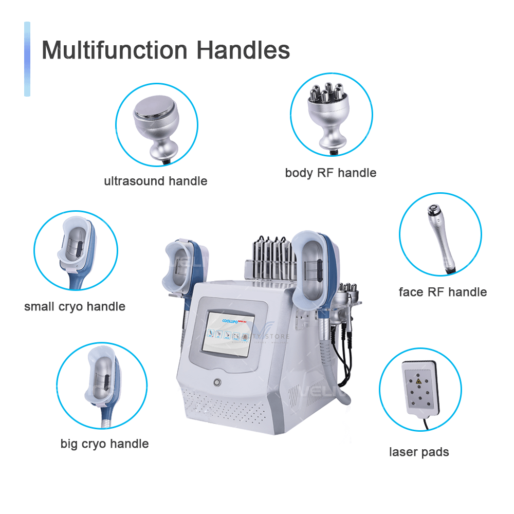 CRYOSCULPTING Fat Freezing Body Cavitation Machine With 5 Handle