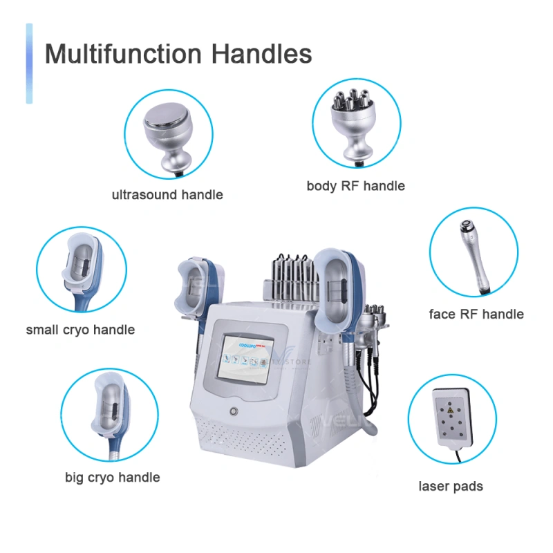 CRYOSCULPTING Fat Freezing Body Cavitation Machine With 5 Handle