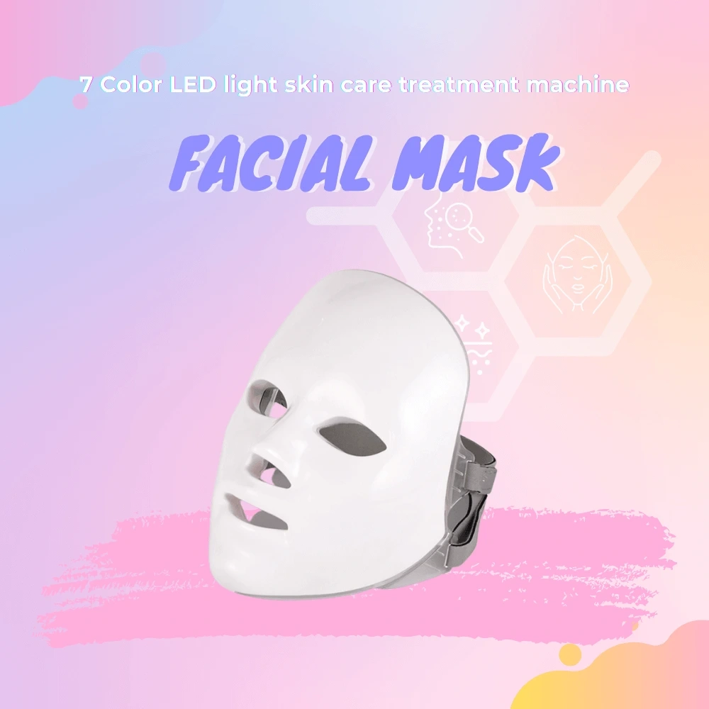 7 Colors LED Light Facial Mask Beauty Machine Skin Care Treatment