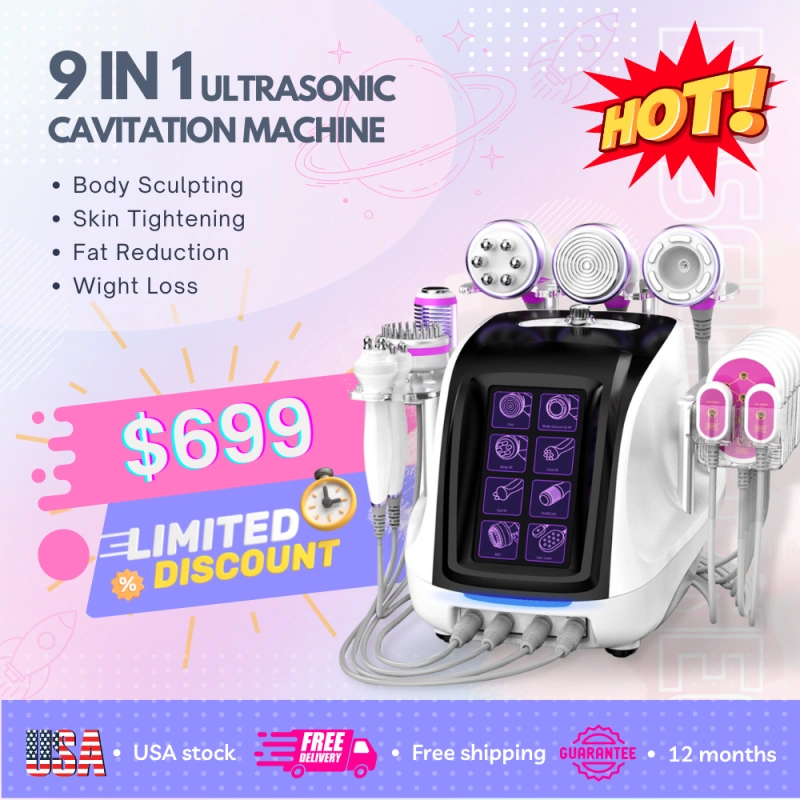 9 in 1 Body Sculpting Cavitation Radio Frequency S Shape Machine