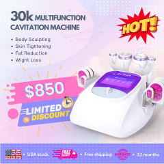 USA Stock Body Slimming Vacuum 30 khz Laser Lipo Ultrasonic Cavitation Machine