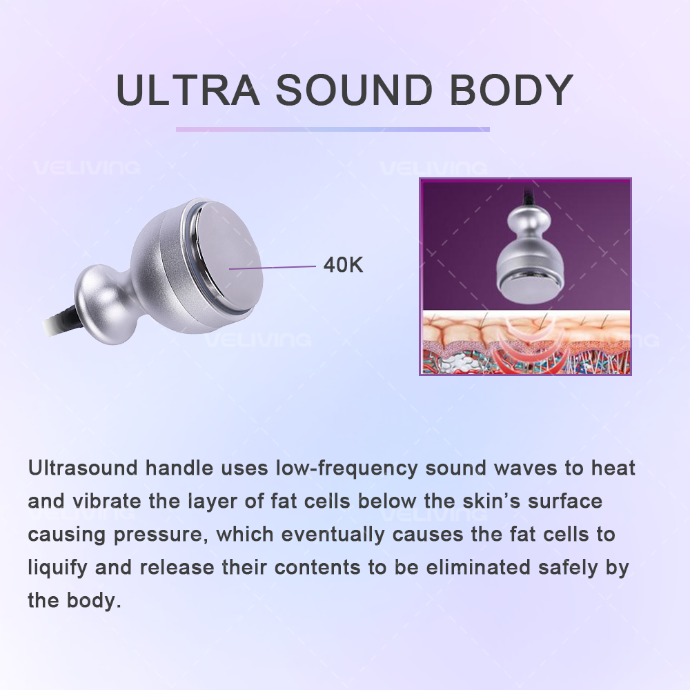 USA Warehouse 40k 6 in 1 Professional Ultrasonic Cavitation Machine