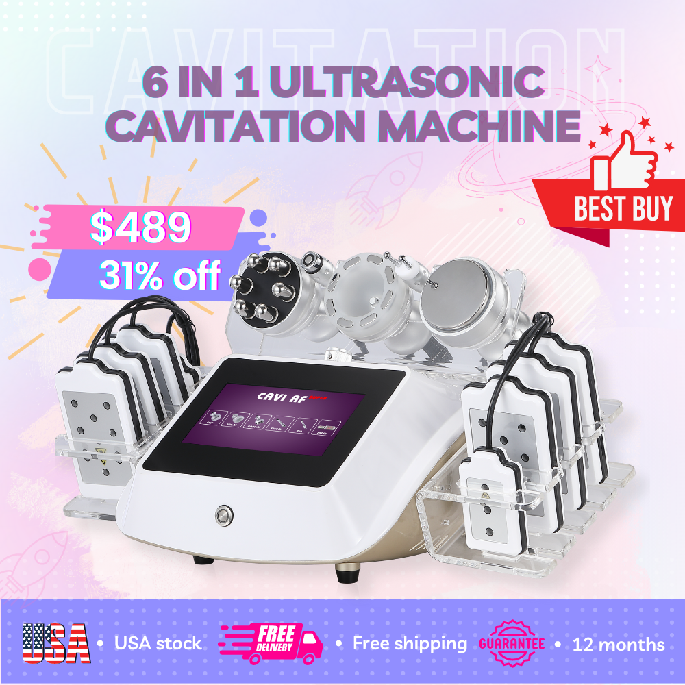 USA Warehouse 40k 6 in 1 Professional Ultrasonic Cavitation Machine