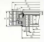 Internal Tooth Three Row Roller Slewing Bearing