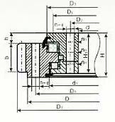 External Tooth Three Row Roller Slewing Bearing