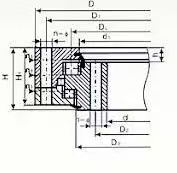 Toothless Three Row Roller Slewing Bearing