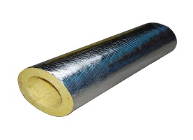 Glass wool pipe with foil