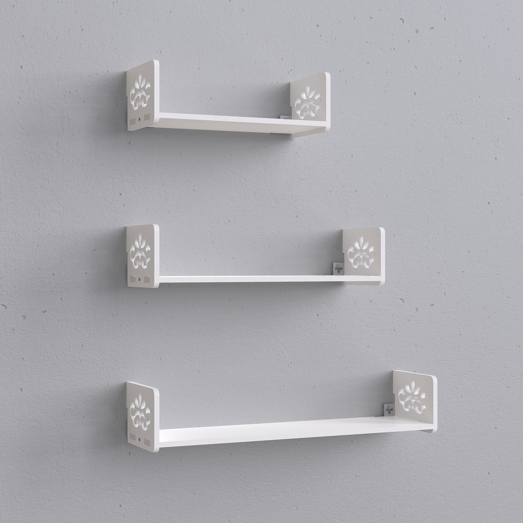 PVC Floating Shelves Set of 3
