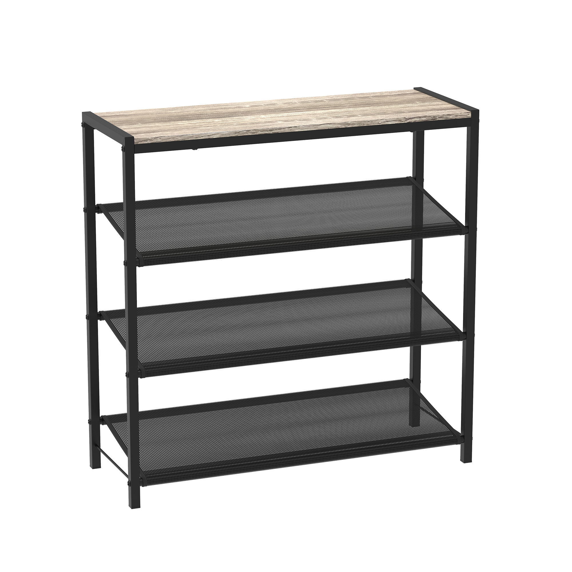 4- Tier Square Tube Shoe Rack