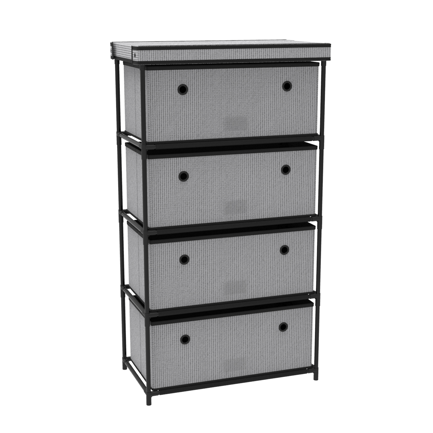 4-Tier Storage Rack With 4 Drawers