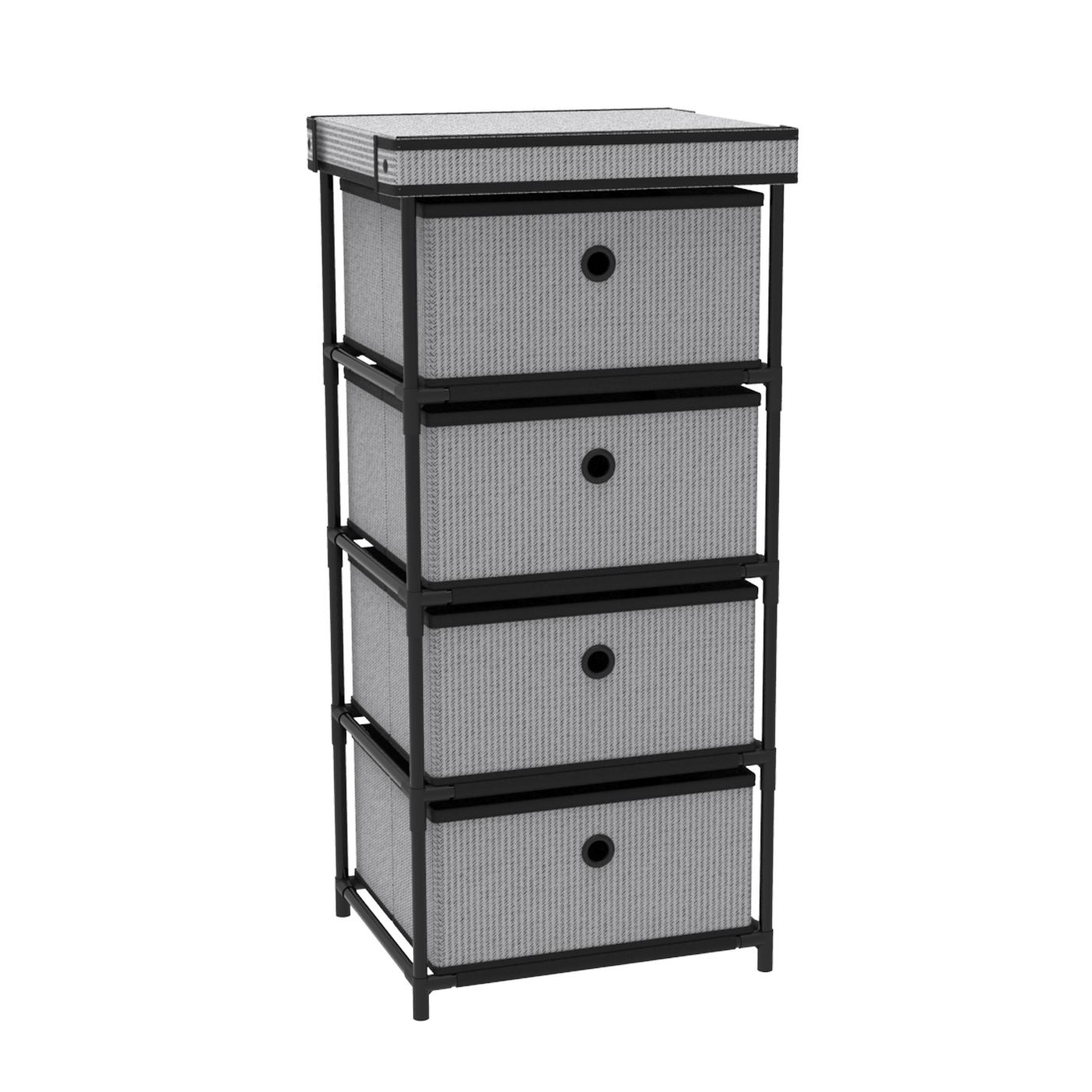 4-Tier Storage Rack With 4 Drawers