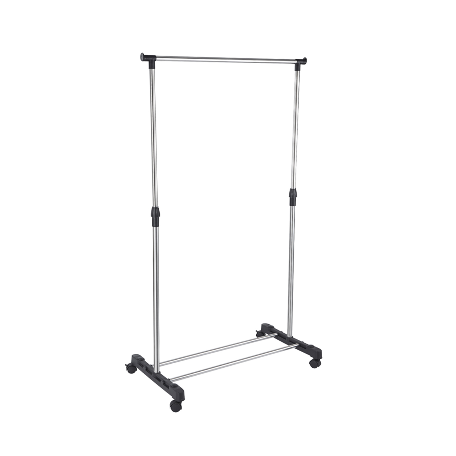 Adjustable Double Rail Garment Rack with Wheels