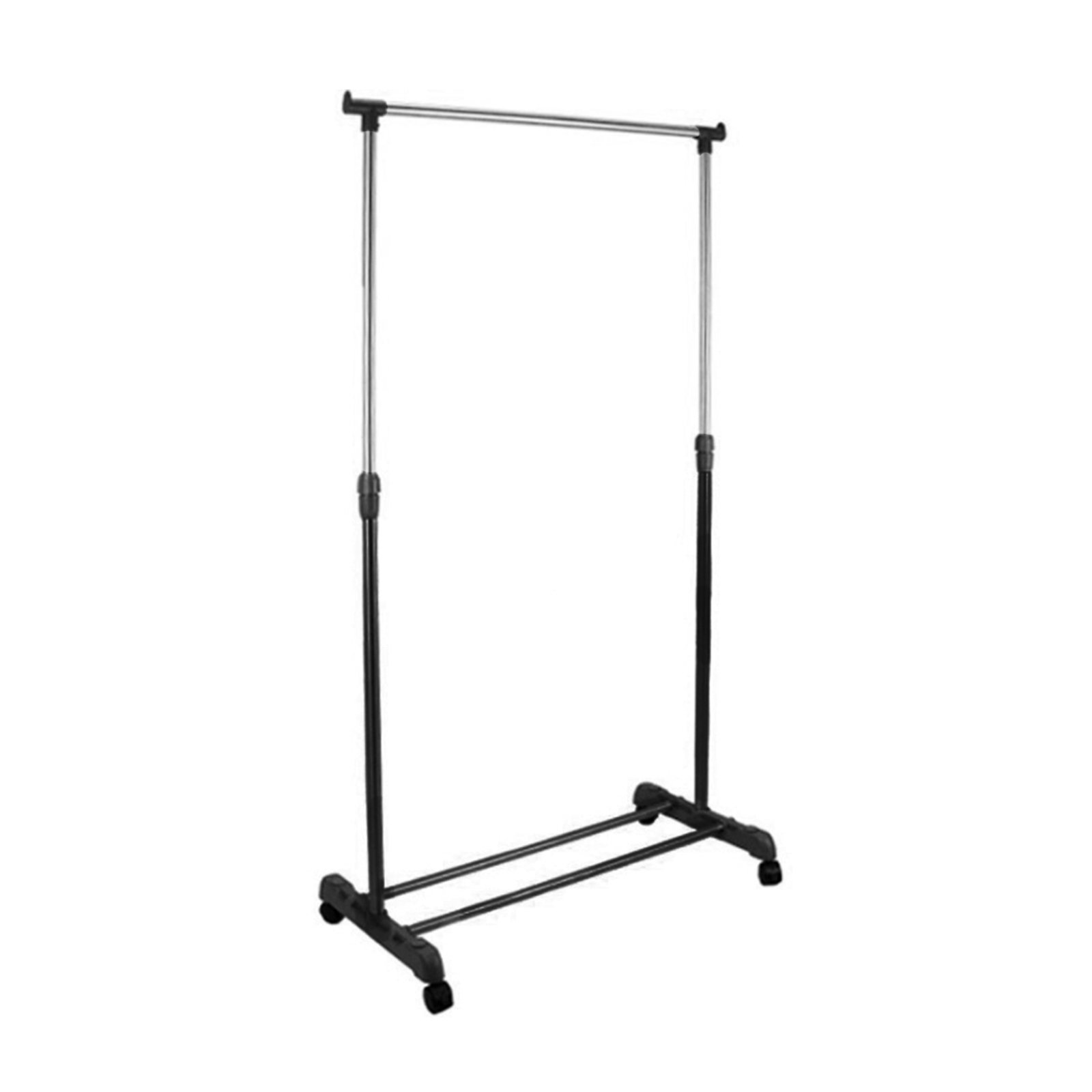 Adjustable Double Rail Garment Rack with Wheels