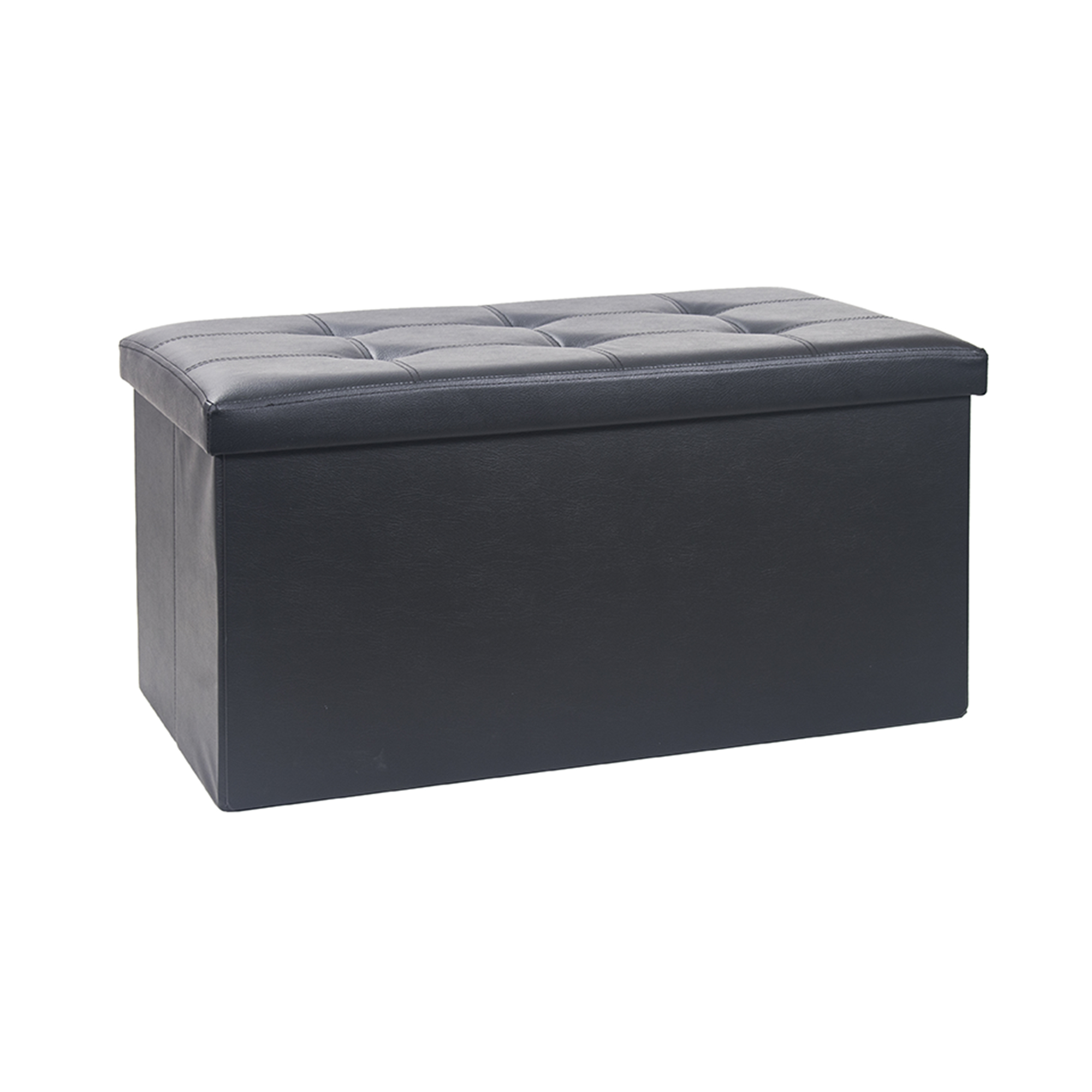 PVC Leather Foldable Storage Ottoman