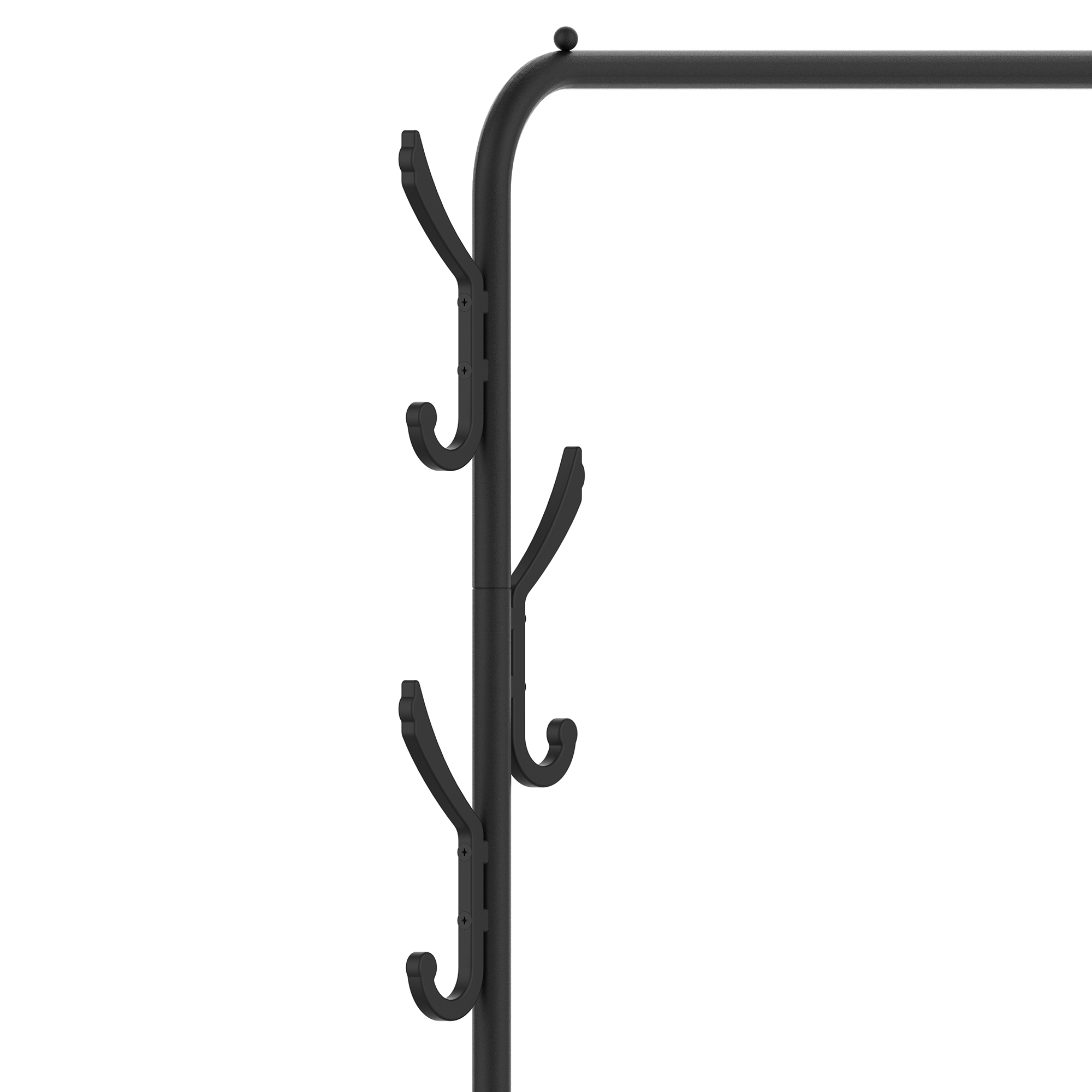 Single Metal Garment Rack with Shelves
