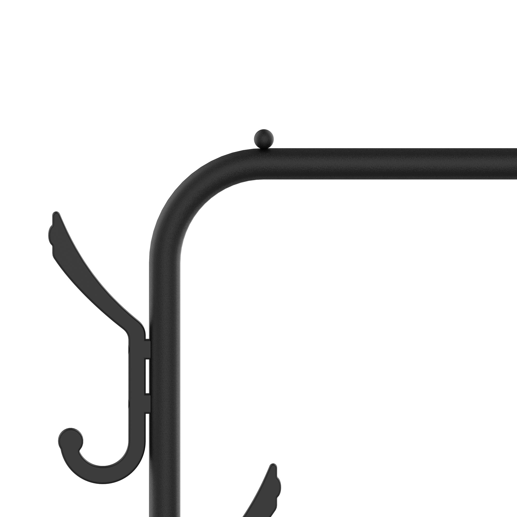 Single Metal Garment Rack with Shelves