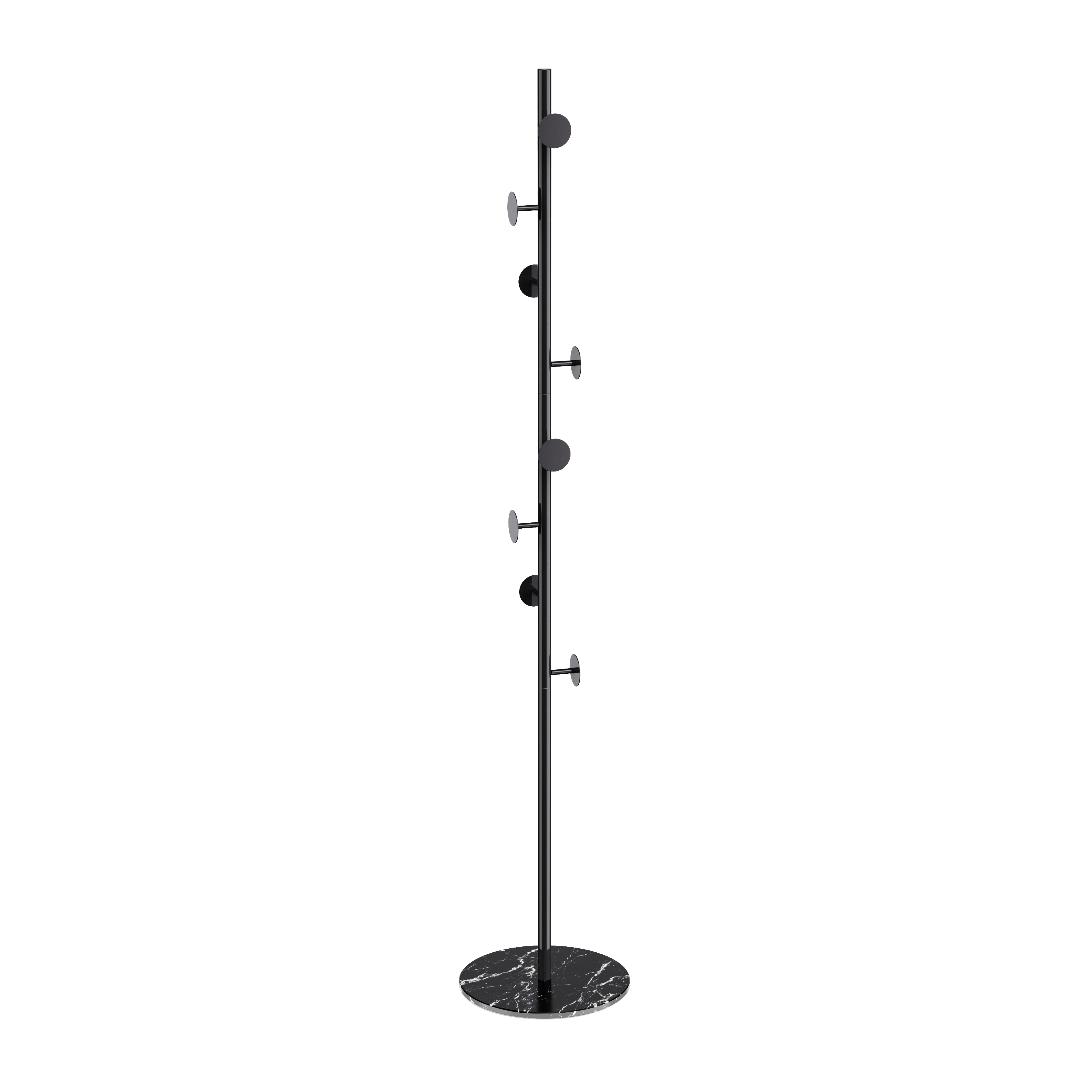 Free Standing Metal Coat Rack with Faux Marble Base,Garment Racks