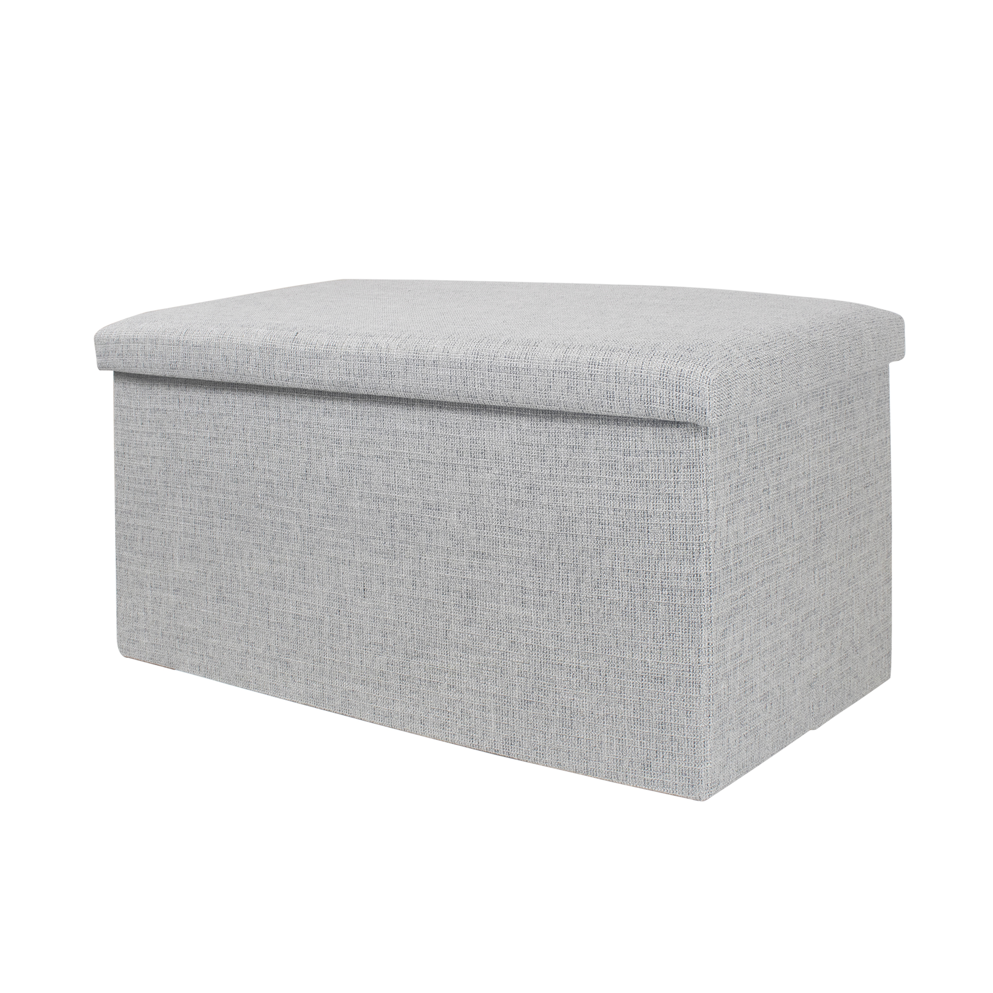 Linen Foldable Storage Ottoman
