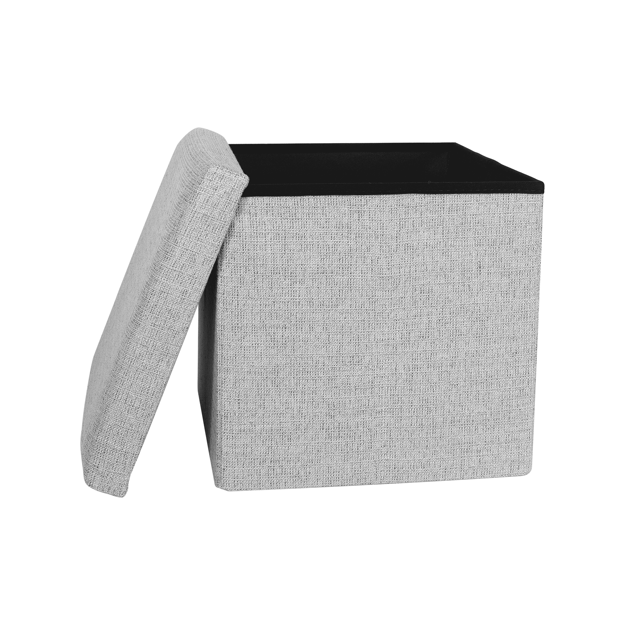 Linen Foldable Storage Ottoman