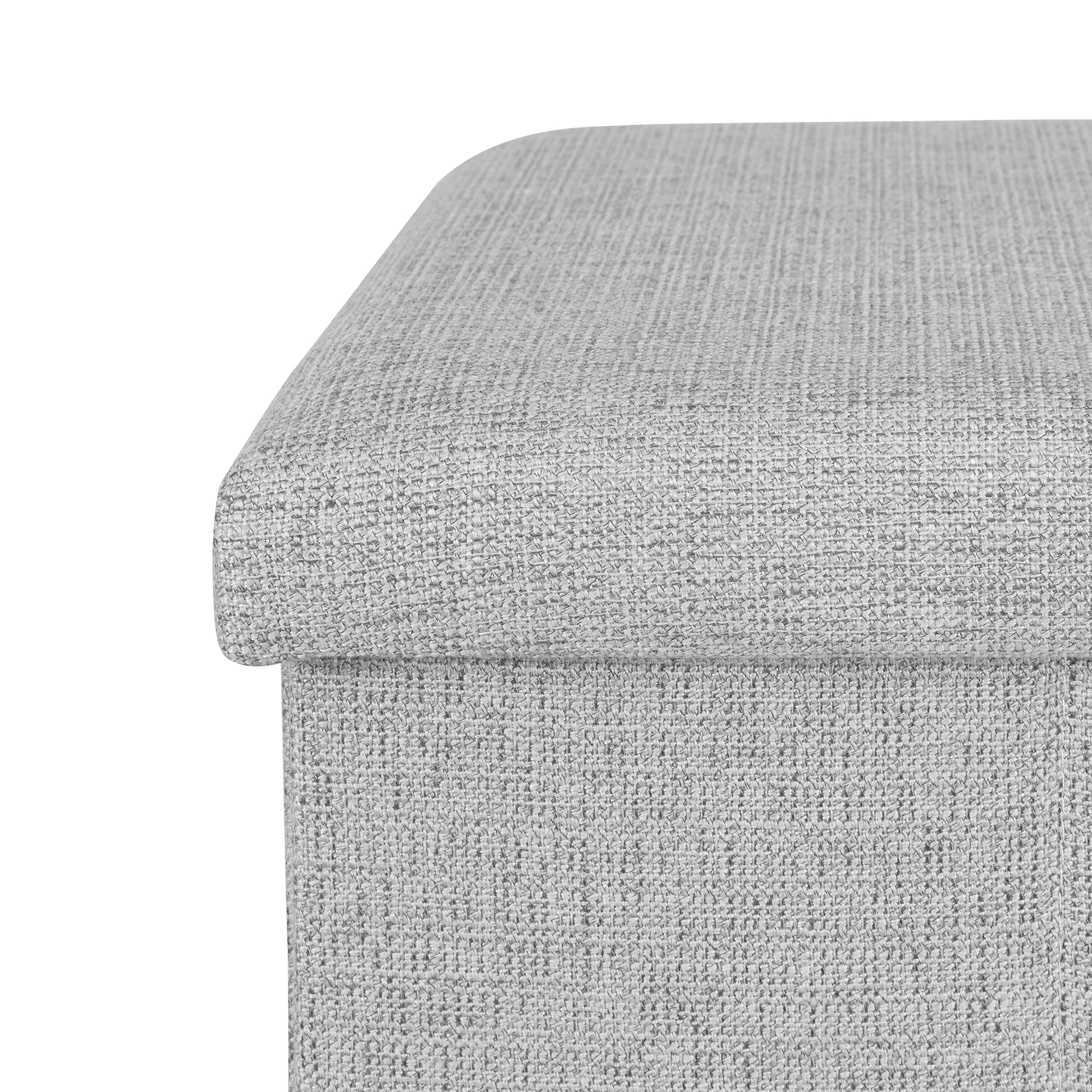 Linen Foldable Storage Ottoman