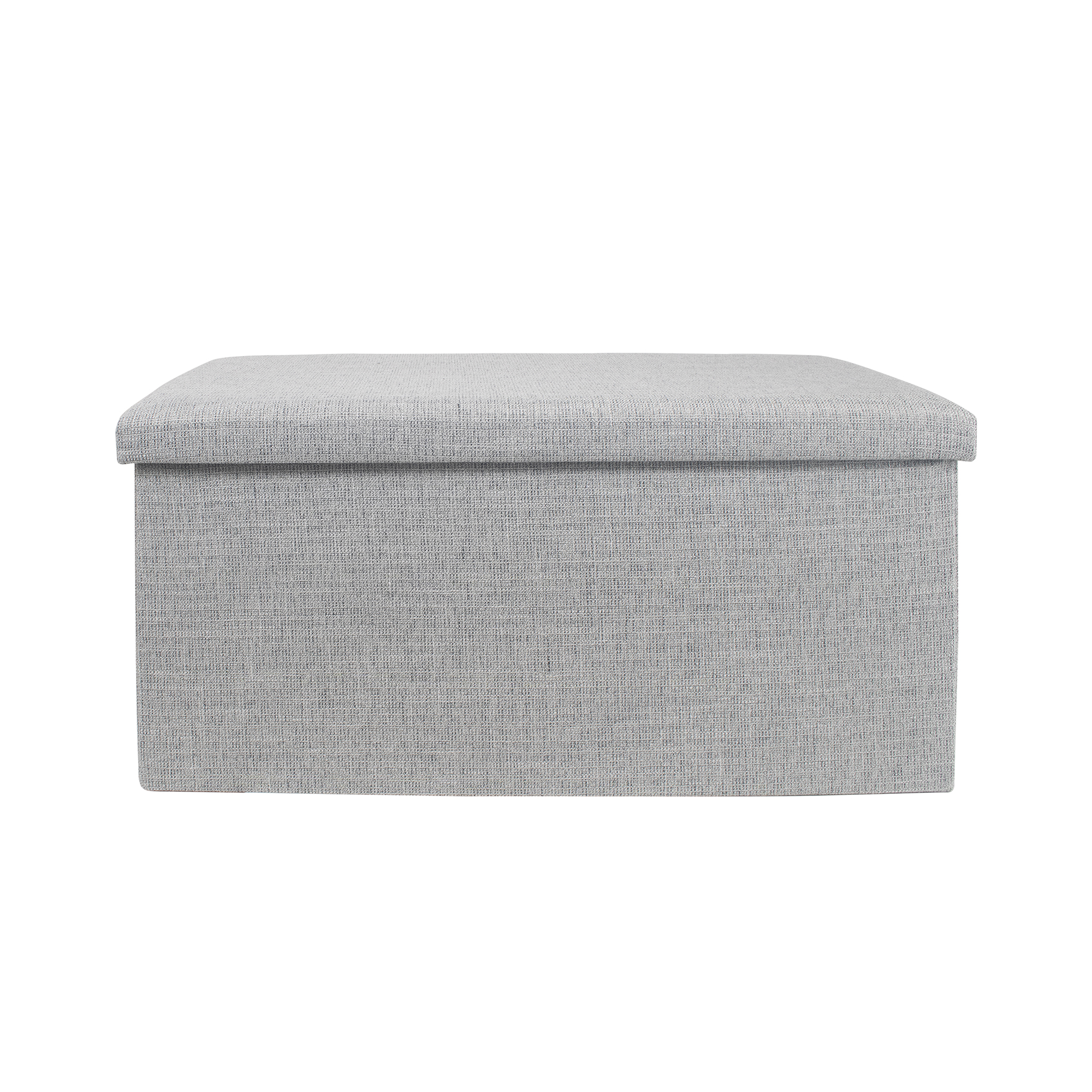 Linen Foldable Storage Ottoman