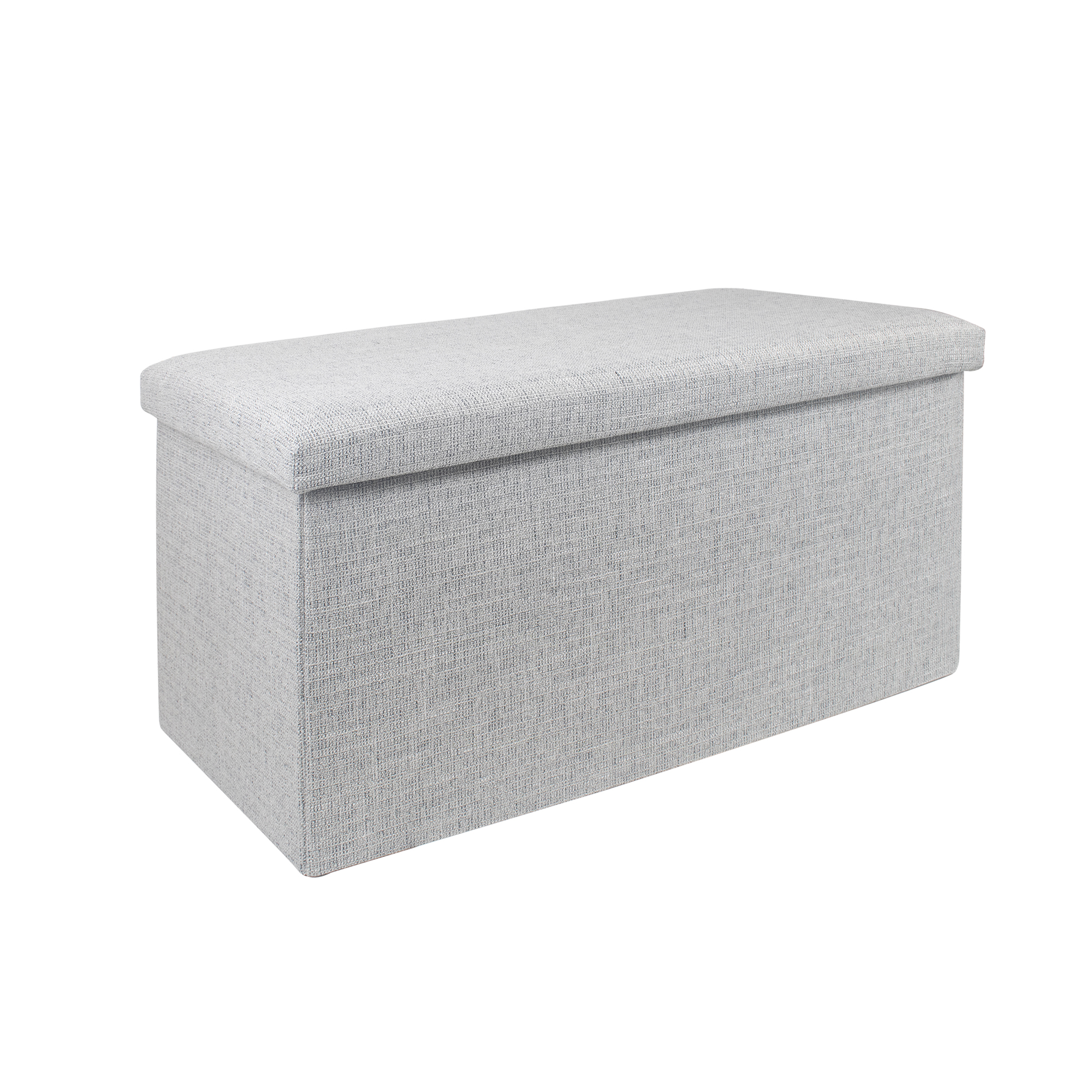 Linen Foldable Storage Ottoman