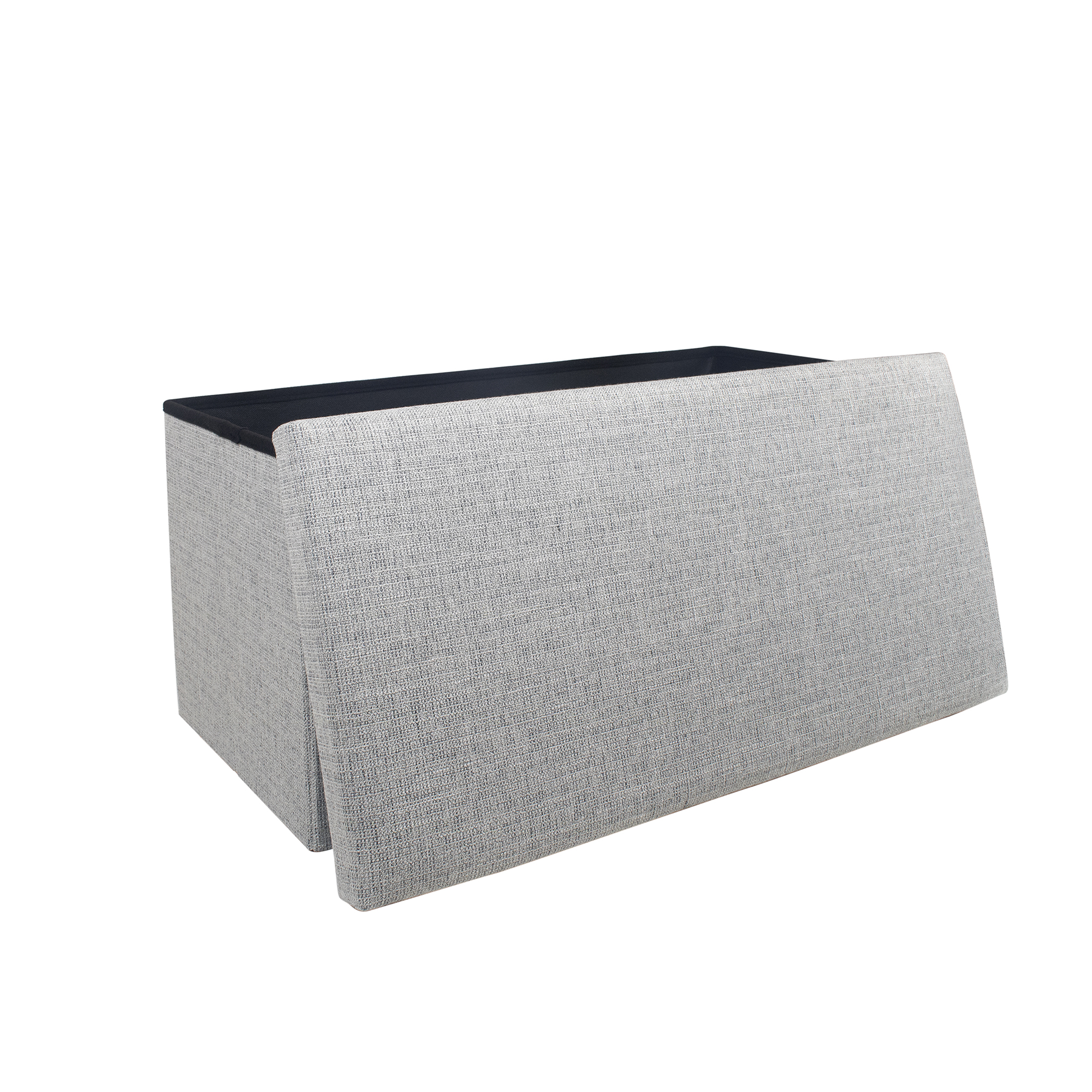 Linen Foldable Storage Ottoman