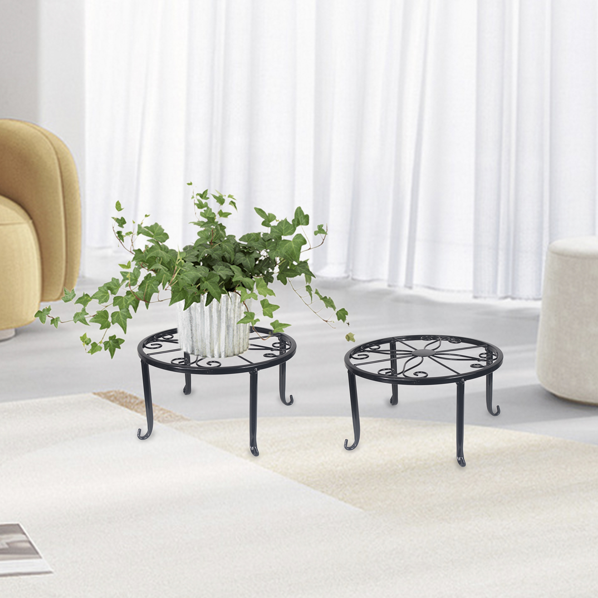 4 Pack Round Metal Plant Stand,Plant Stands