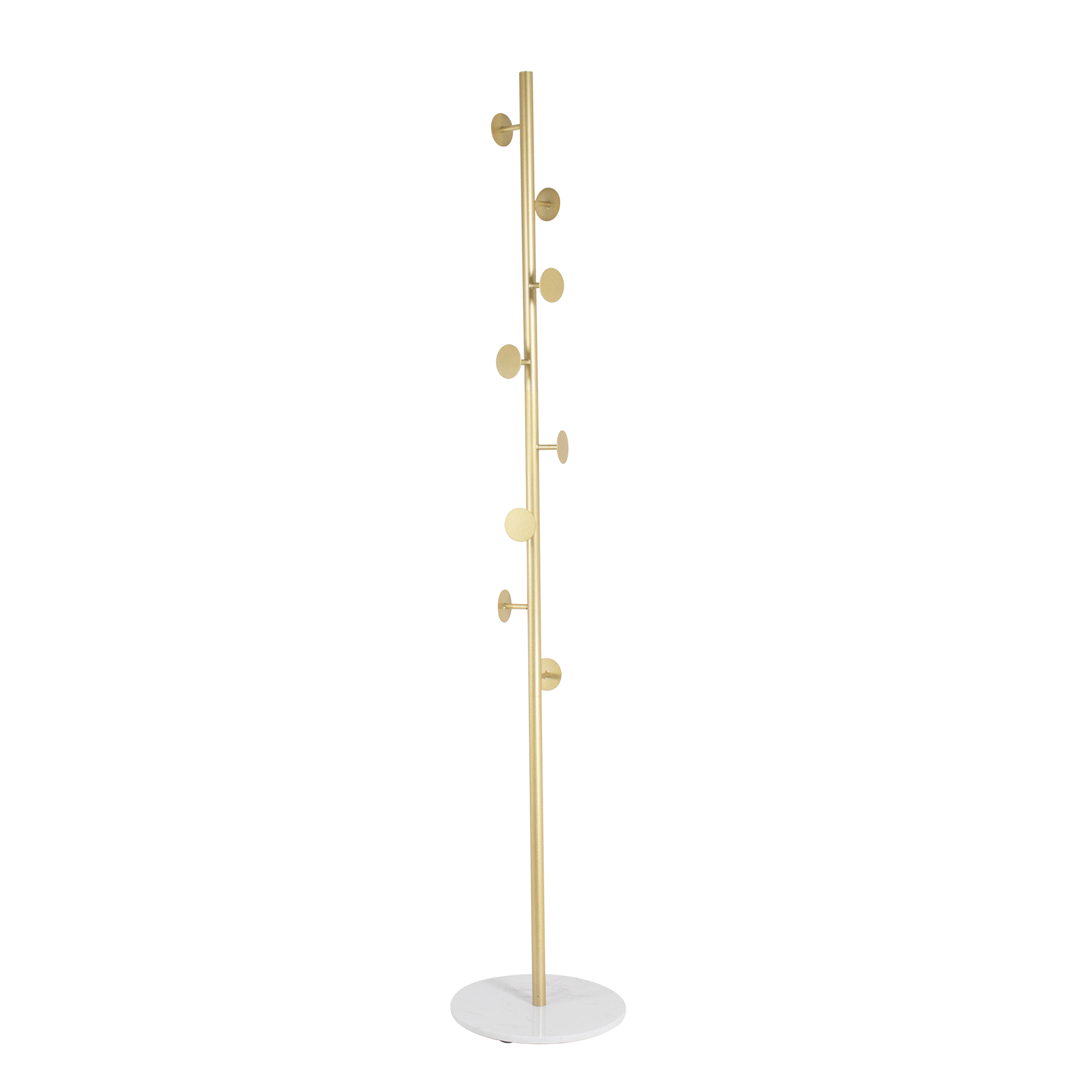 Free Standing Metal Coat Rack with Faux Marble Base