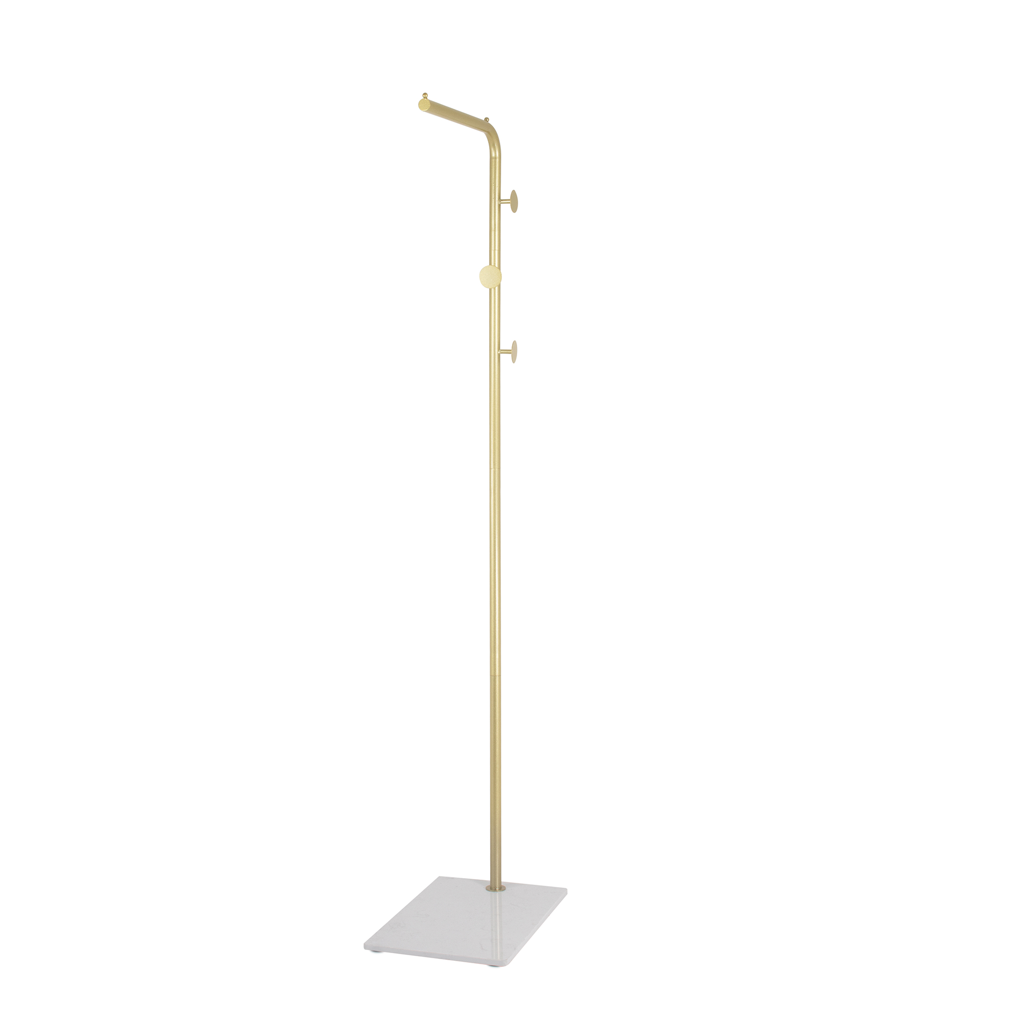 Free Standing Metal Coat Rack with Faux Marble Base,Garment Racks