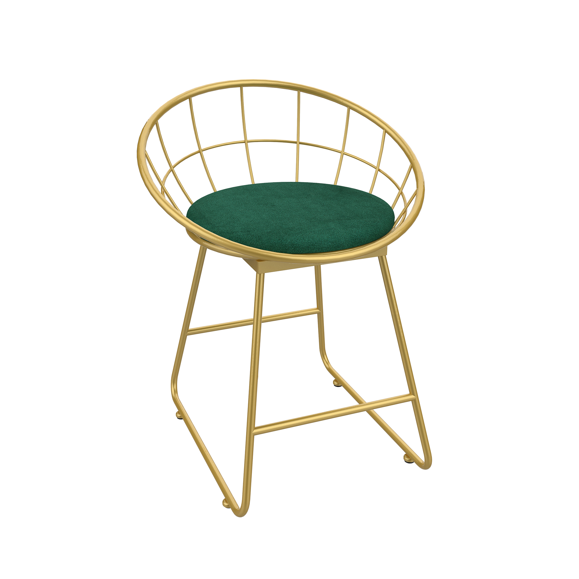 Metal Chair with Velvet Cushion