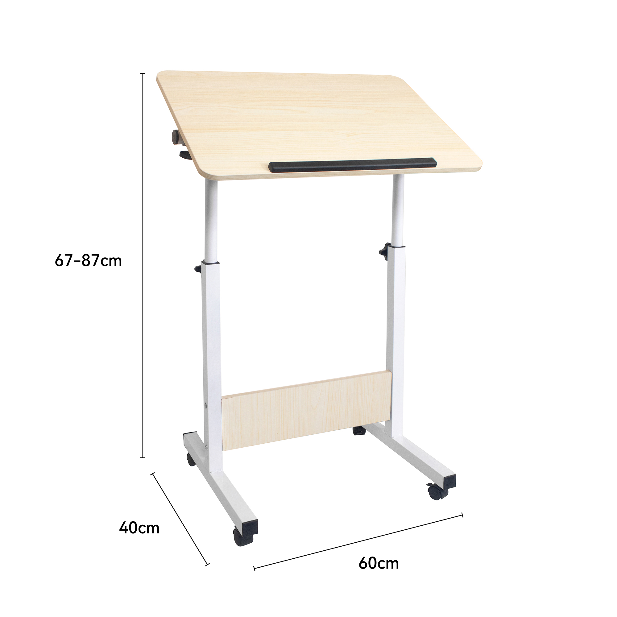 Adjustable Laptop Table with Wheels