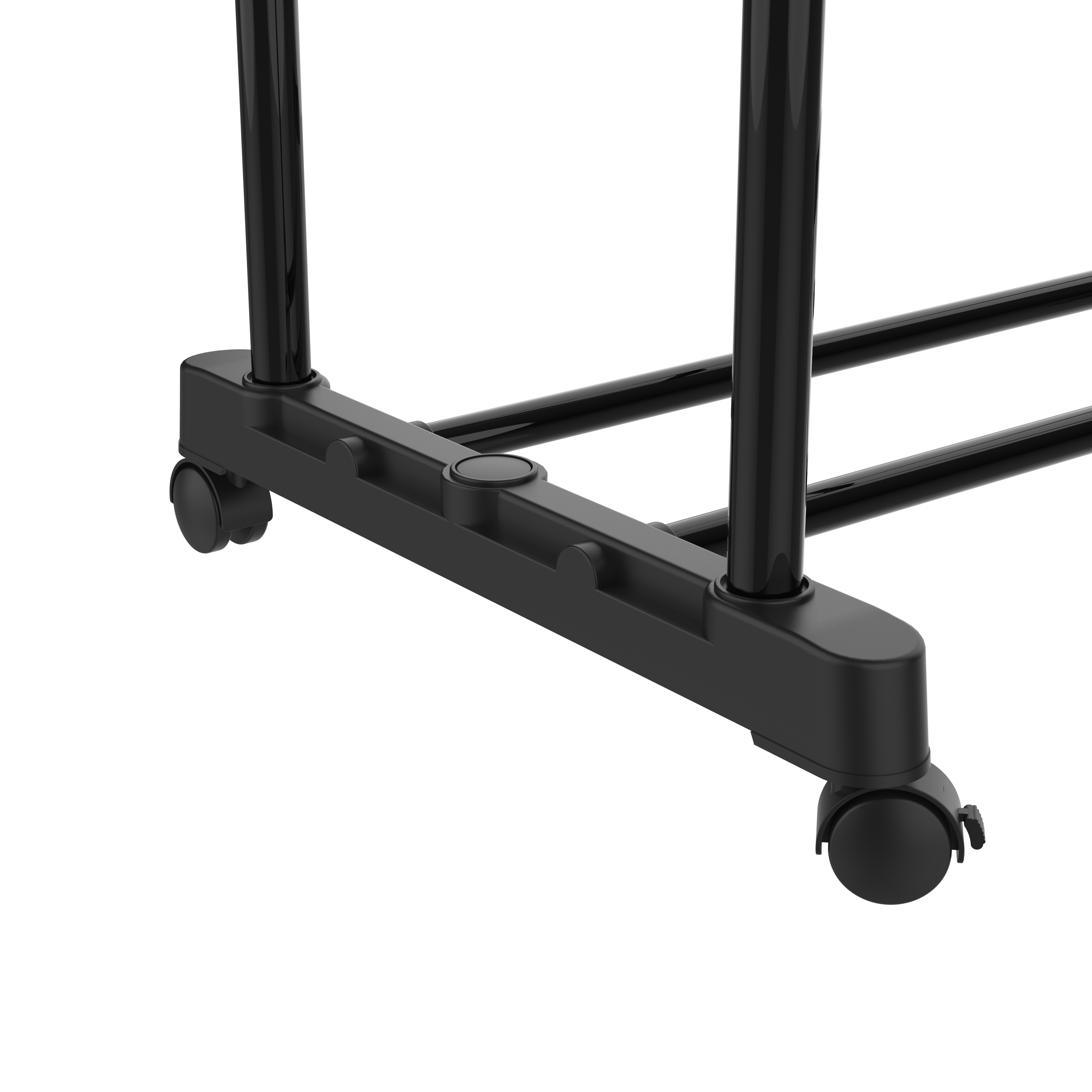Adjustable Double Rail Garment Rack with Wheels