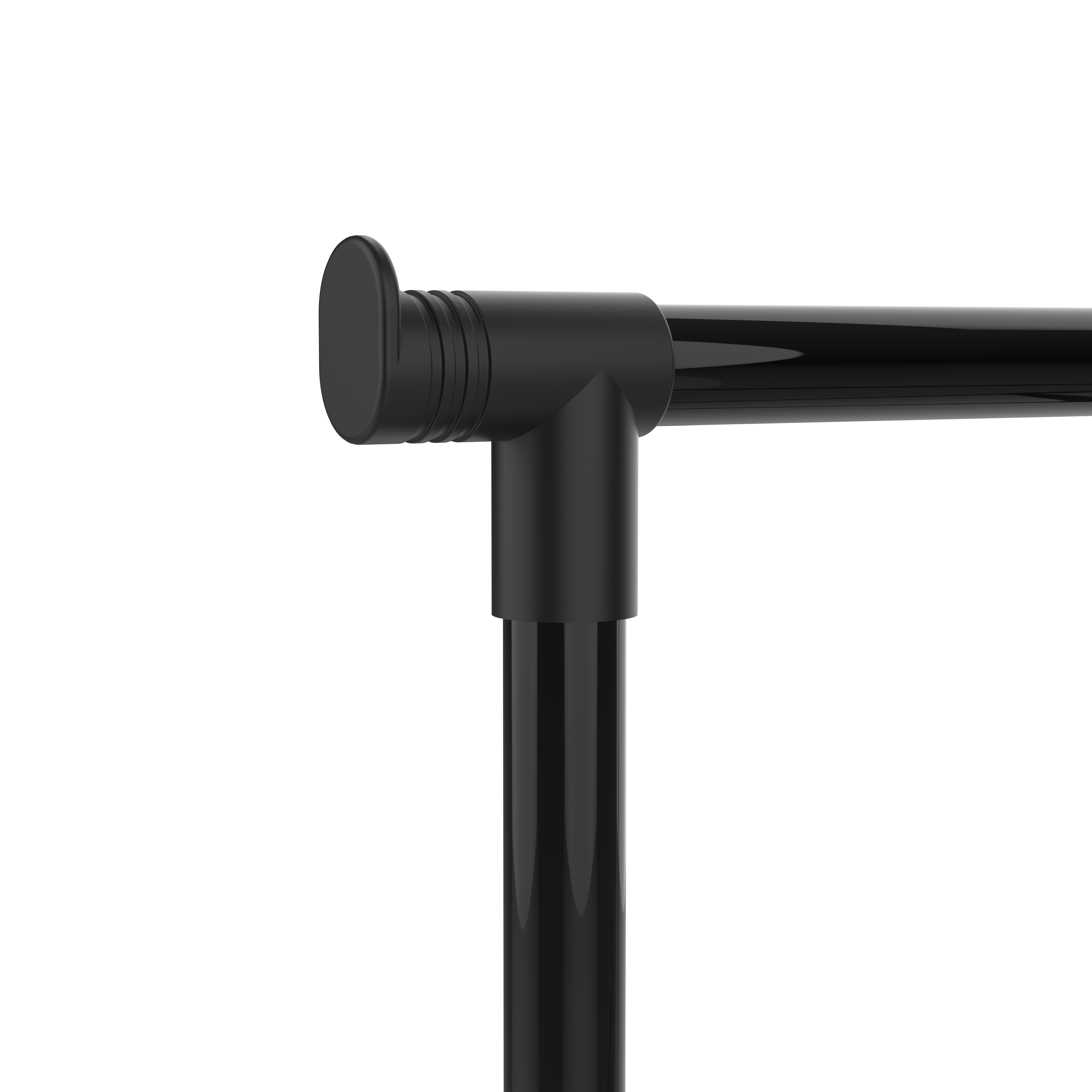 Adjustable Single Rail Garment Rack with Wheels