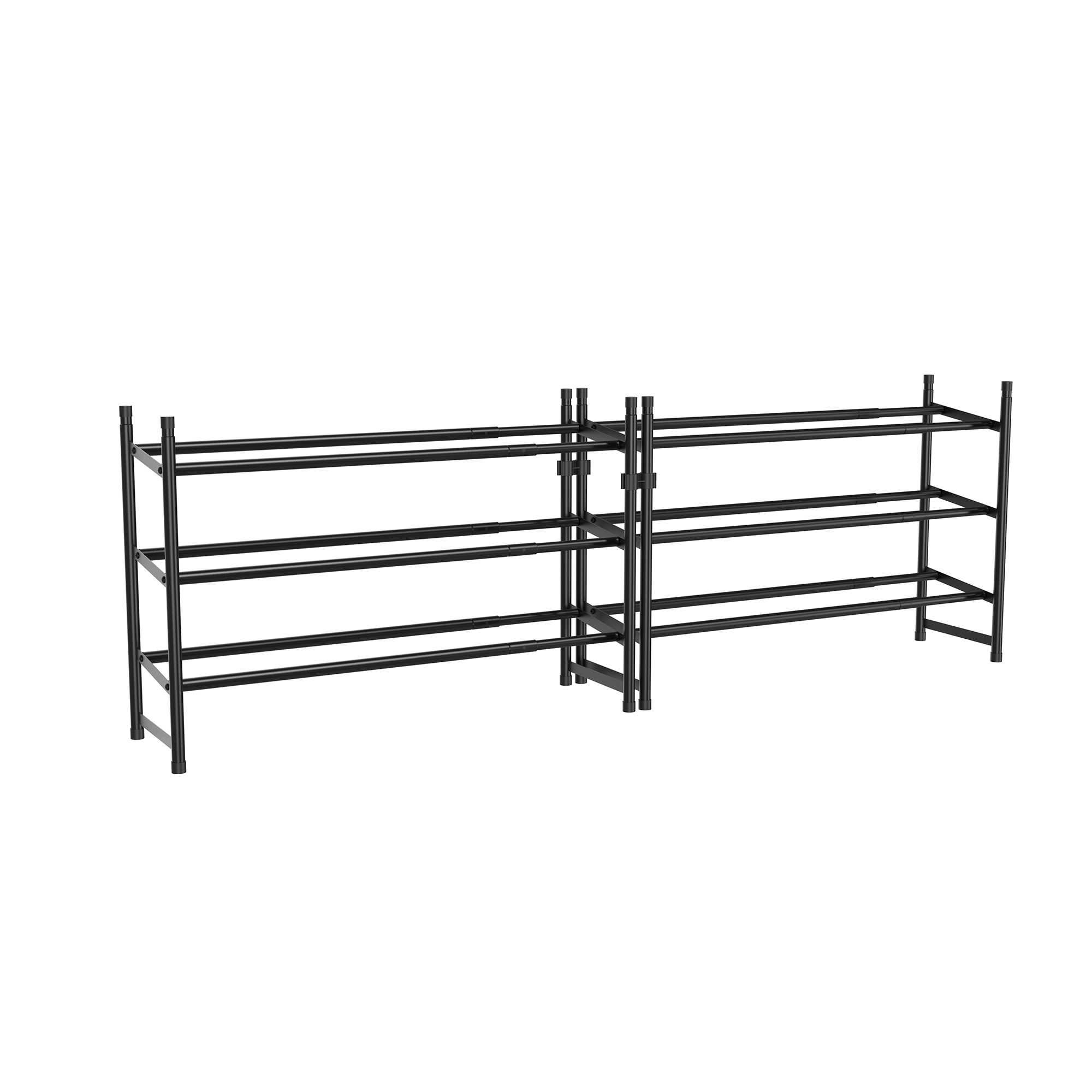 Extendable 3-Tier Shoe Rack