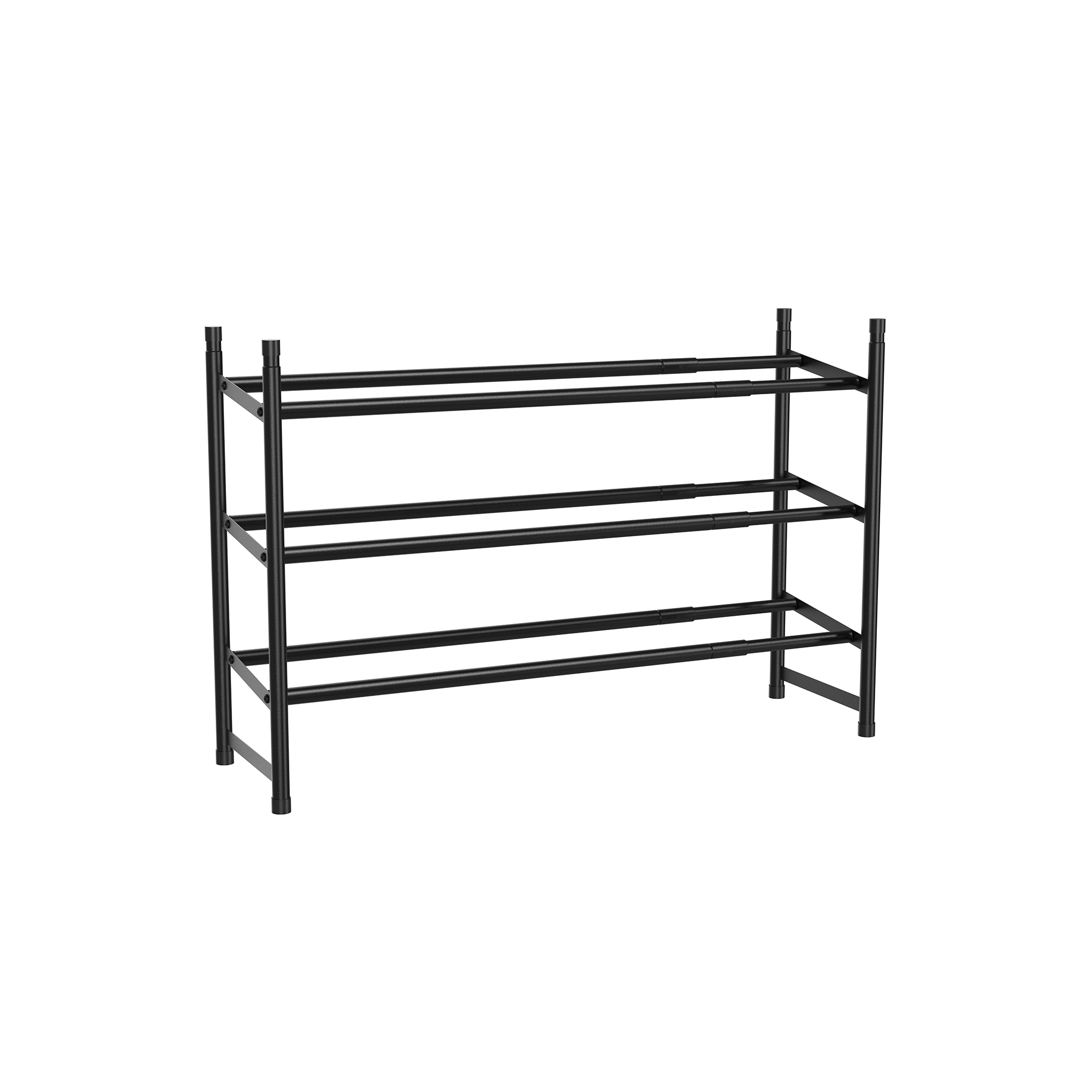 Extendable 3-Tier Shoe Rack