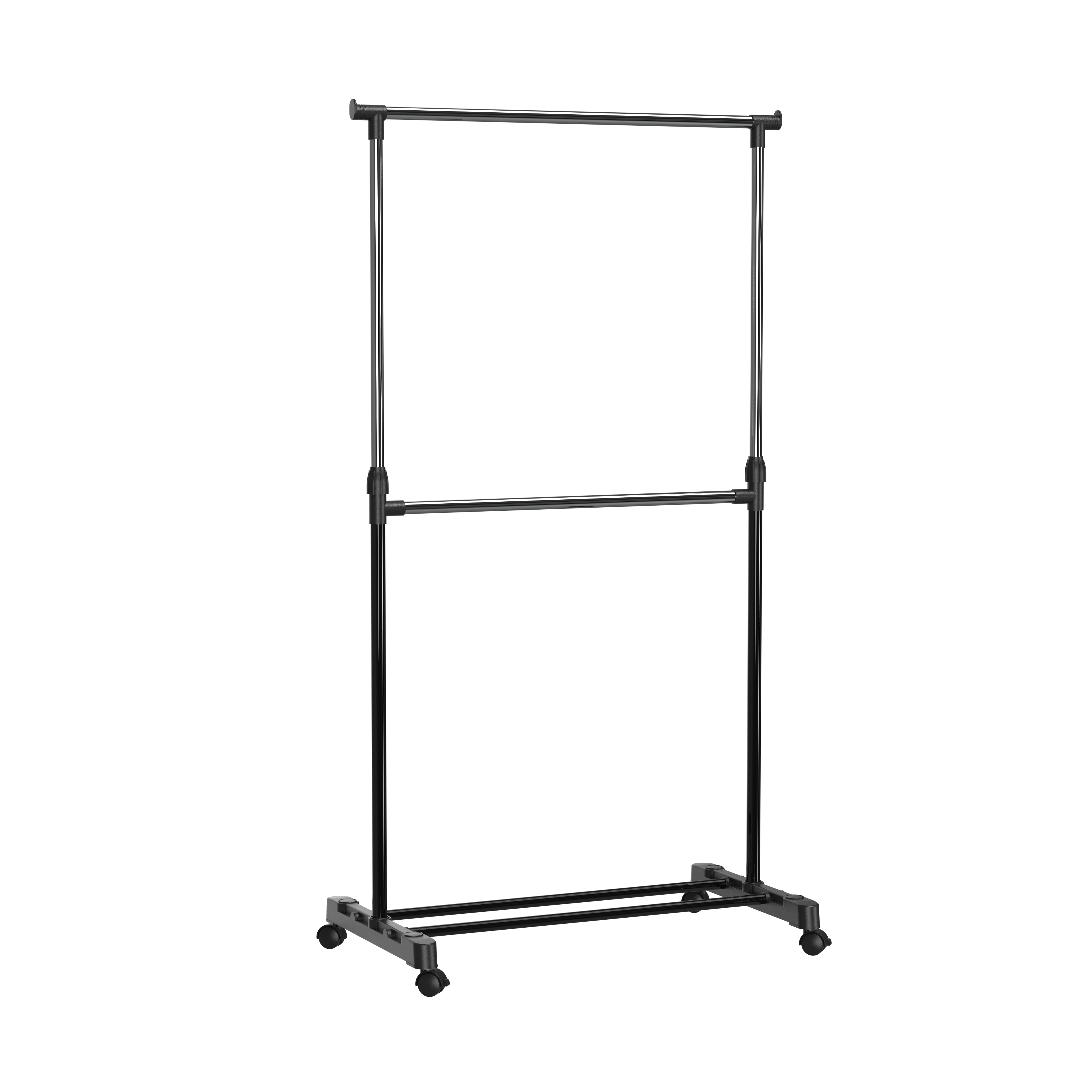 Adjustable Single Rail Garment Rack with Wheels,Garment Racks