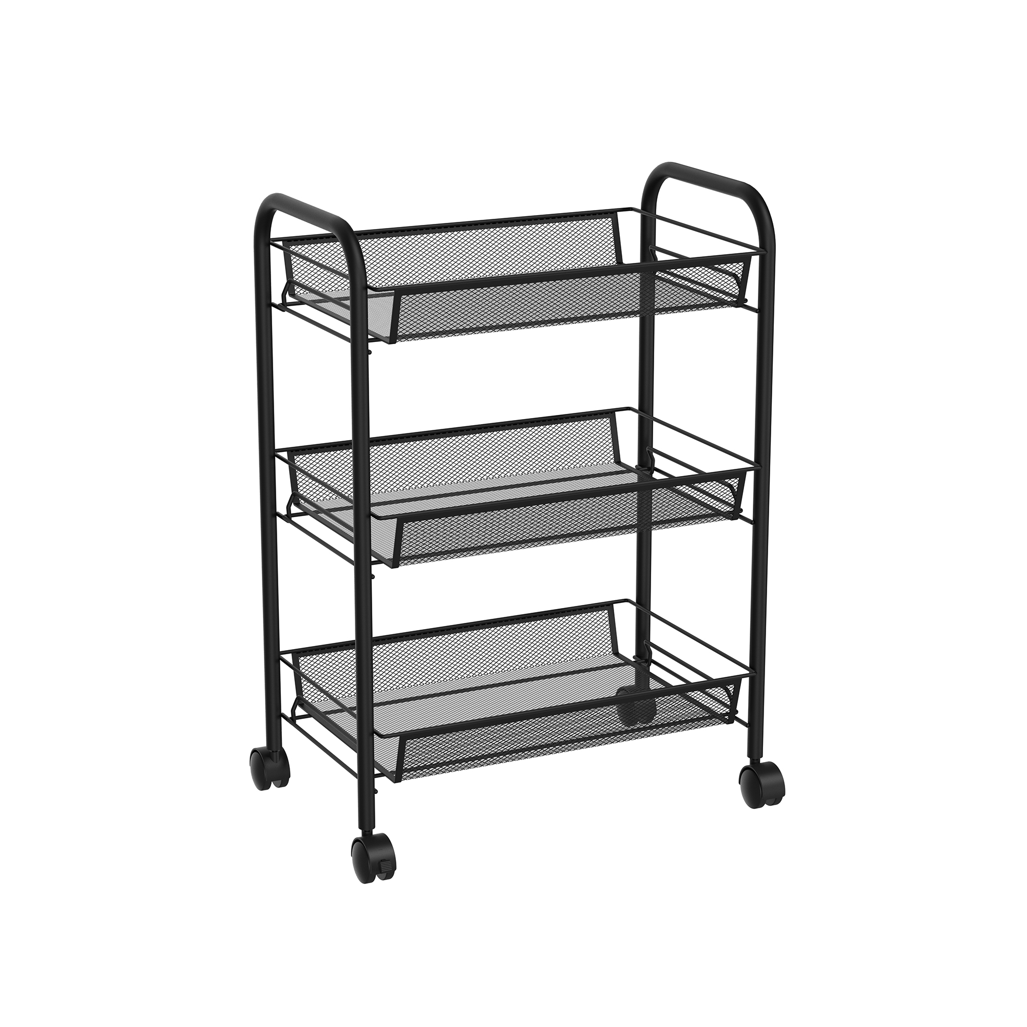 3-Tier Metal Storage Rolling Cart