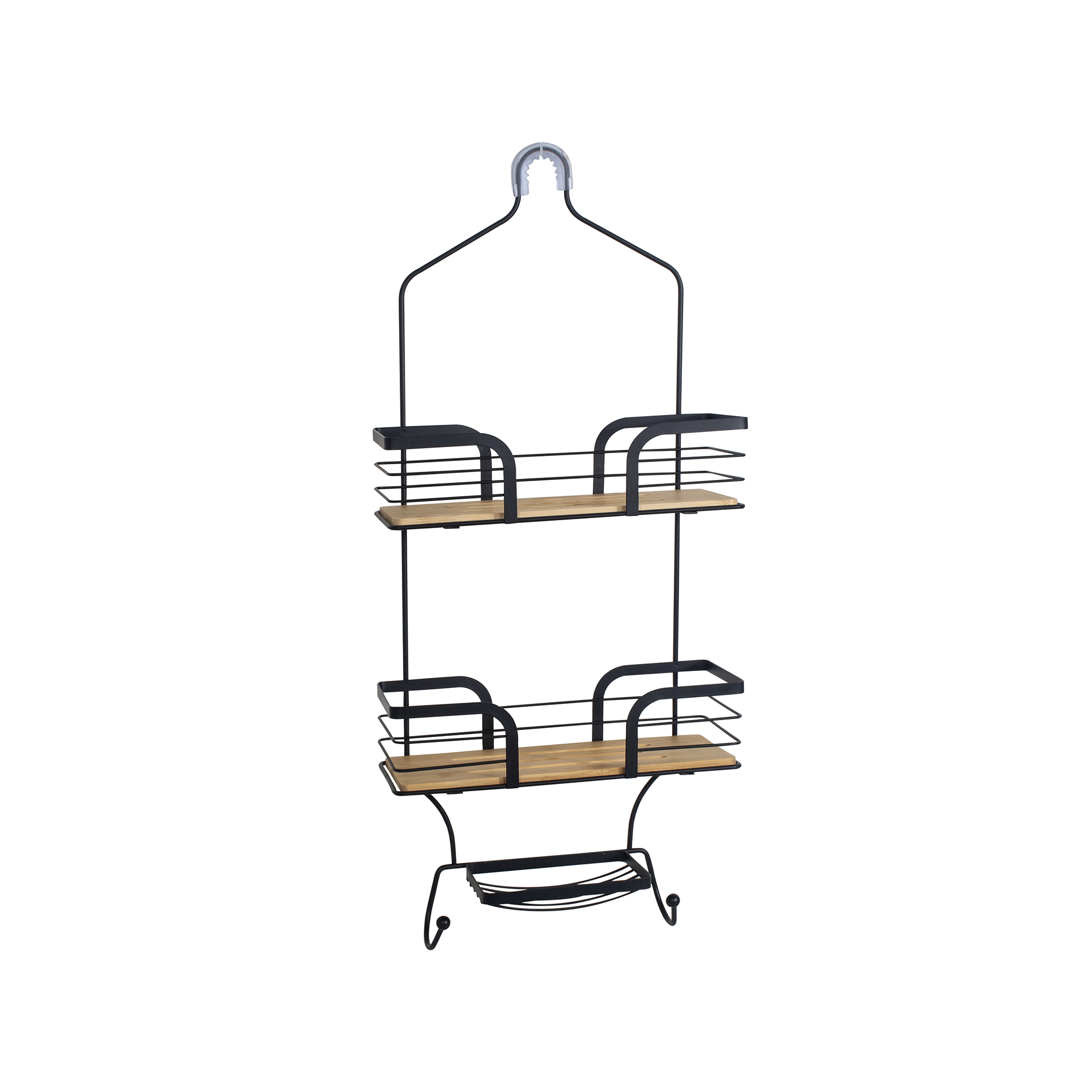 Two Tier Bamboo Bathroom Storage Rack