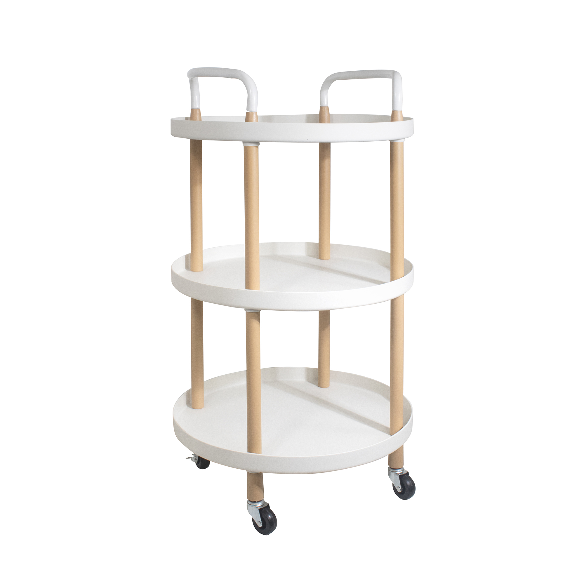 Three Tier Round Plate Trolley