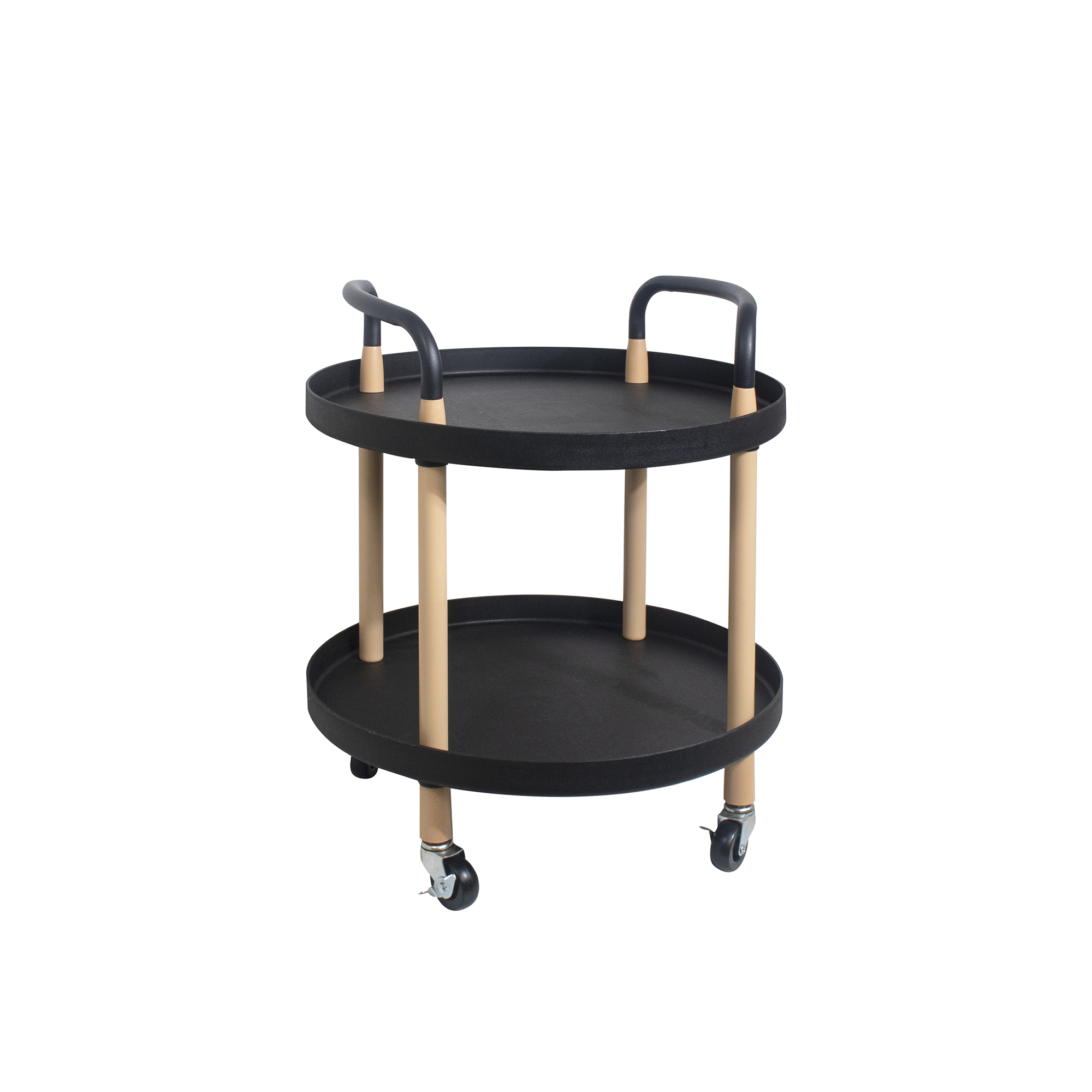 Two Tier Round Plate Trolley