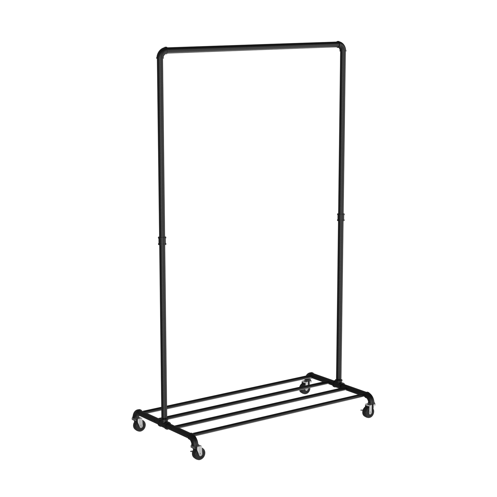 Industrial Pipe Single Rail Garment Rack