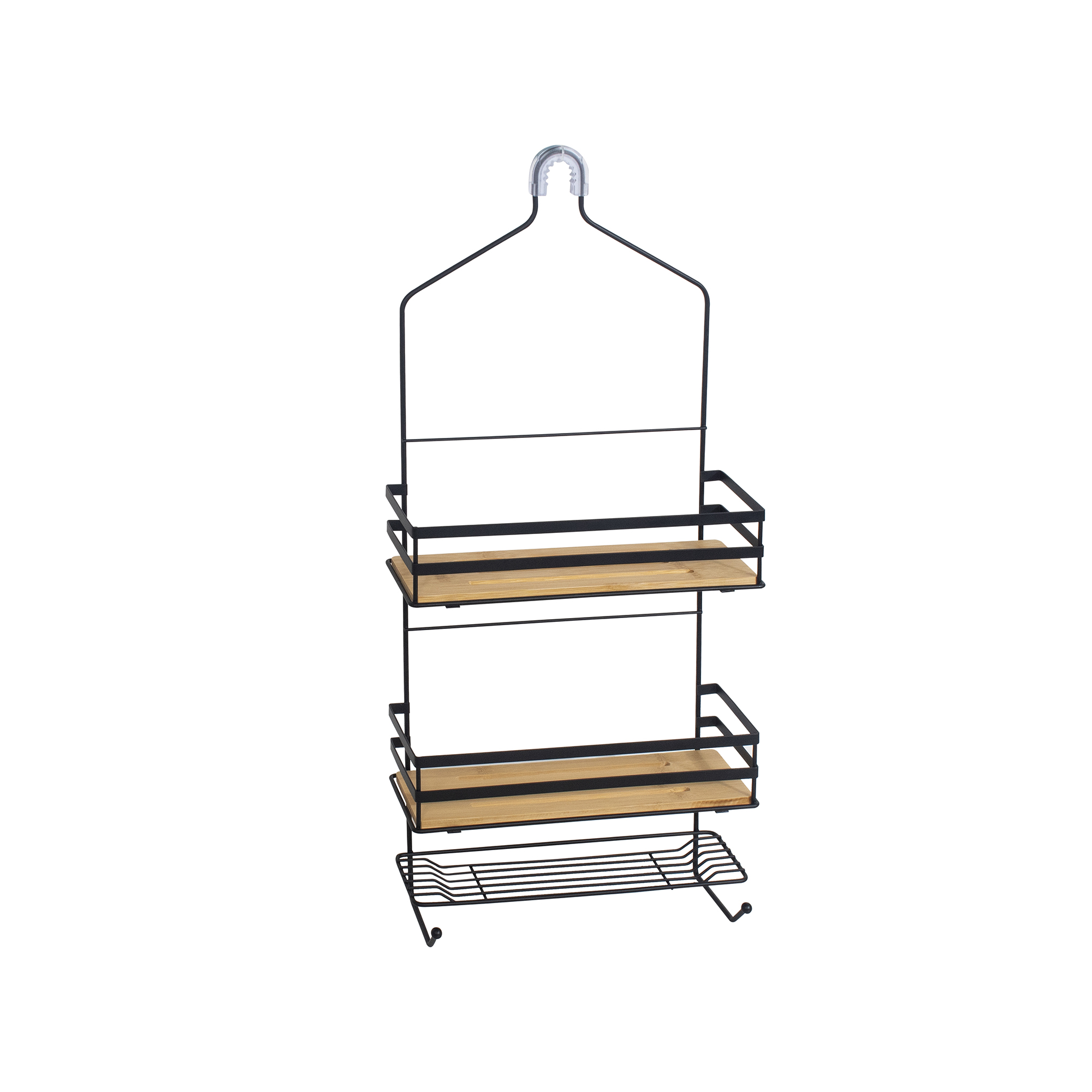 Two Tier Bamboo Bathroom Storage Rack