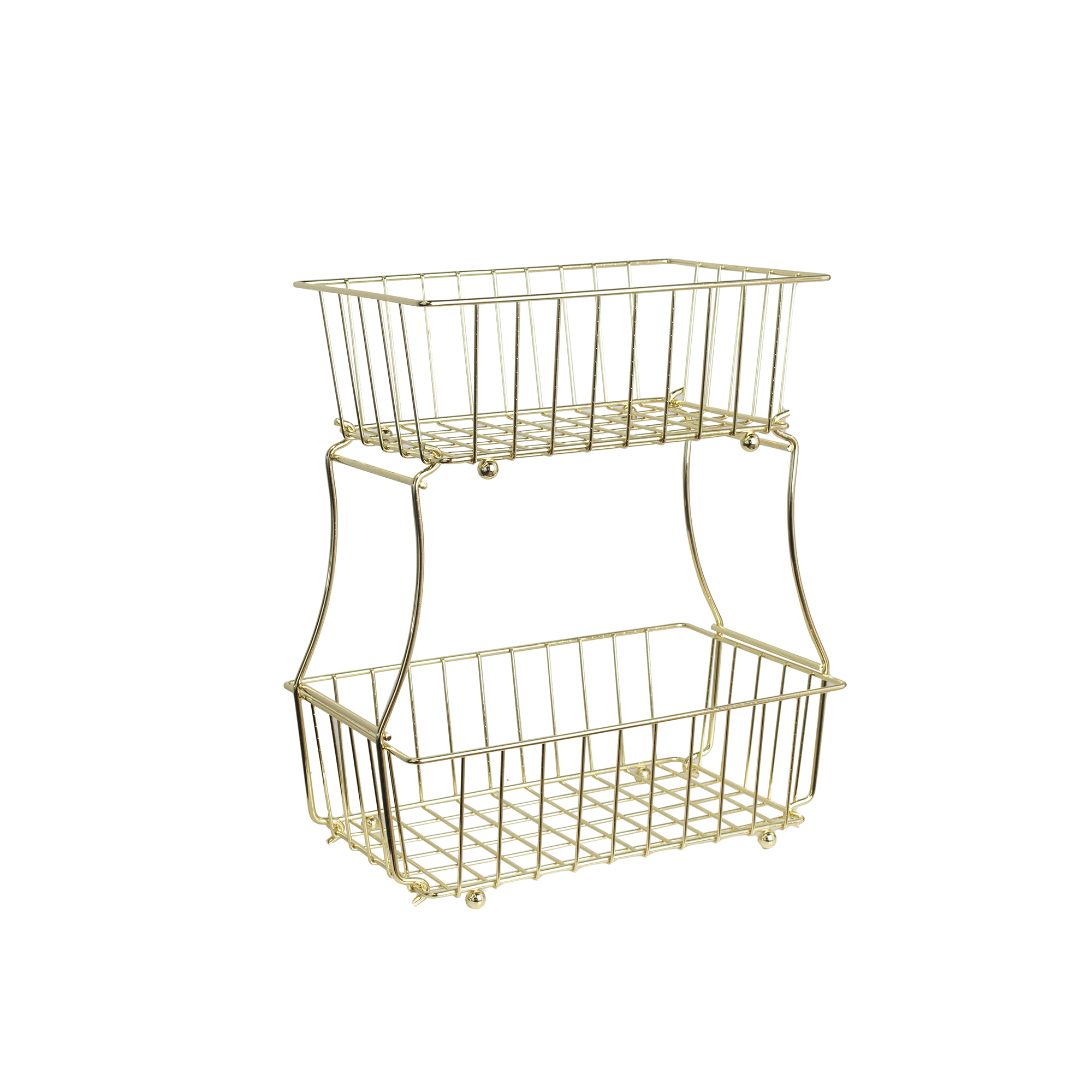 Two-Tiers Wire Fruit Basket